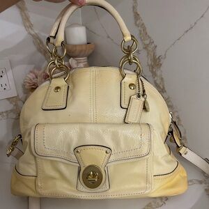 Coach Francine patent Leather Bowling Dome Satchel Shoulder Bag